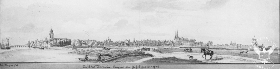 Gezicht op Deventer anno 1744