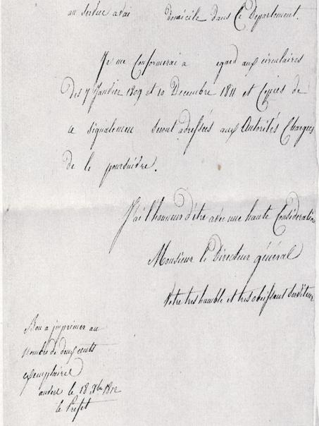 Vervolg standaardbrief van het bureau Militaire aan de Prefect van de twee neten te Antwerpen