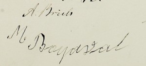 Handtekening Adrianus Briels en Maria Louisa Anna Catharina Boyaval