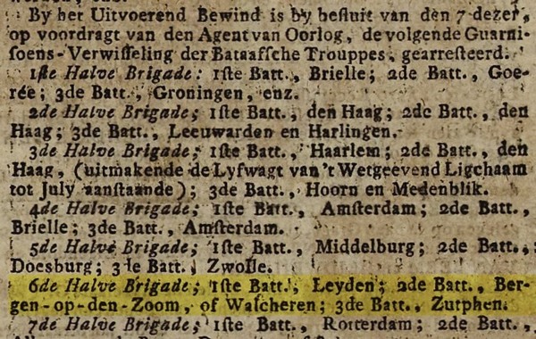 Artikel Leydse Courant van 13 april 1801