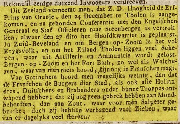 Krantenartikel 3 januari 1814