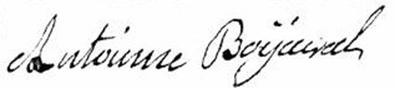 Handtekening Antoine Dominique Boyaval